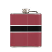 Leven is beter Quote Golfen Monogram Diep rood Heupfles (Achterkant)