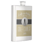 Leven is Beter Quote Golfen Monogram Goud Zwart Flacon (Rechts)