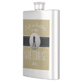 Leven is Beter Quote Golfen Monogram Goud Zwart Flacon (Links)