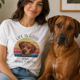 Leven is beter Rhodesian Ridgeback Persoonlijk T-shirt