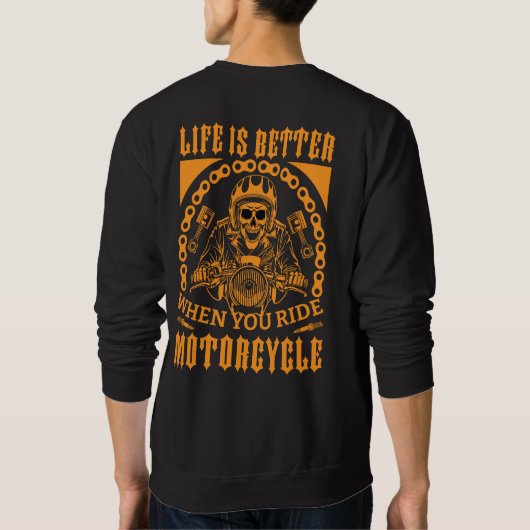 Leven is beter – Ride Motorcycle T-shirt (Achterkant)
