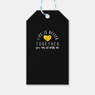 Leven is beter samen Je kan bij me zitten Vriendel Cadeaulabel