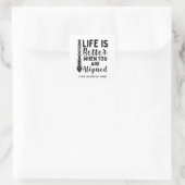 Leven is beter wanneer je uitgelijnd bent Chiropra Vierkante Sticker (Tas)