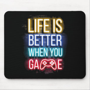 Leven is beter wanneer U Game Controller Video Gam Muismat