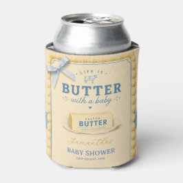Leven is Boter Gezouten Boter Baby Shower Blikjeskoeler