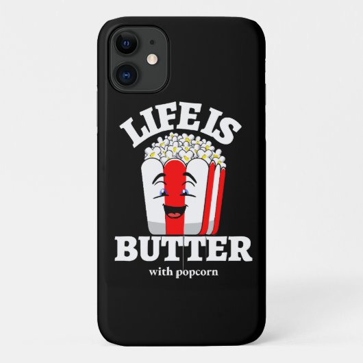 Leven Is Boter Met Popcorn Case-Mate iPhone Case (Achterkant)