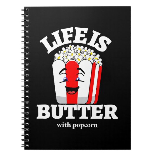 Leven Is Boter Met Popcorn Notitieboek (Voorkant)
