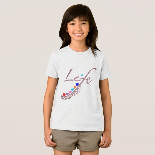 Leven is een achtbaan Tri-Blend shirt (Voorkant volledig)