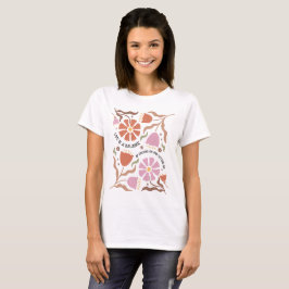 Leven is een balans tussen Boho-wildbloem aanhoude T-shirt