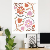 Leven is een balans tussen vasthouden aan Boho-wil Poster (Thuiskantoor)