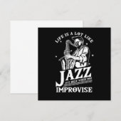 Leven is een beetje als jazz-muziekbandspeler cade kaart (Voorkant / Achterkant)