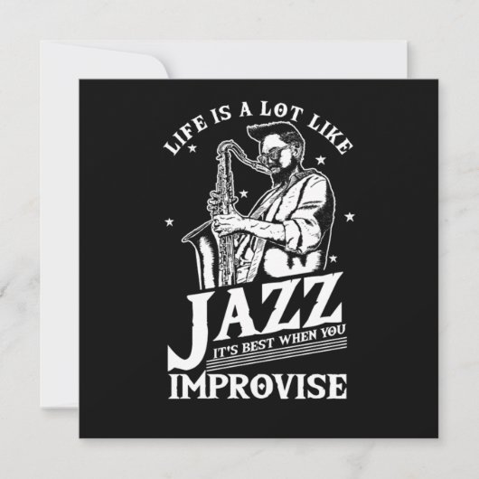 Leven is een beetje zoals jazzmuziekbandspeler cad kaart (Voorkant)