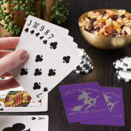 LEVEN IS EEN BLIJKE EN DAN VLIEG JE EEN grappig ha Pokerkaarten