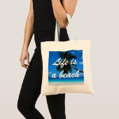 Leven Is Een Budget Strandtas Tote Bag (Voorkant (product))