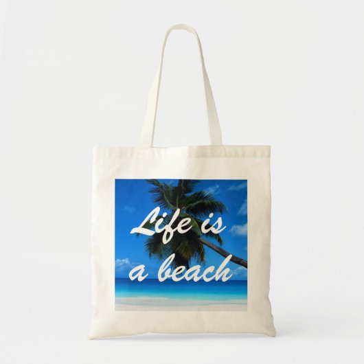 Leven Is Een Budget Strandtas Tote Bag (Voorkant)