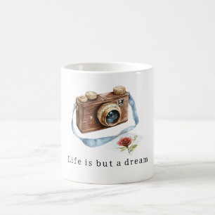 Leven is een droom camerafoto koffiemok