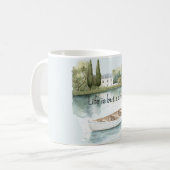 Leven is een droom meer boot koffiemok (Voorkant links)