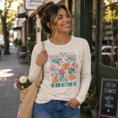 Leven is een evenwicht bloemig Tri-Blend shirt