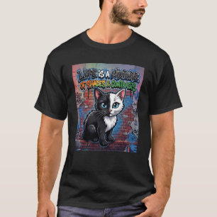 Leven is een mengsel van kleuren en contrasten Gra T-shirt