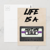 leven is een mixtape inspirerende quote briefkaart (Voorkant / Achterkant)