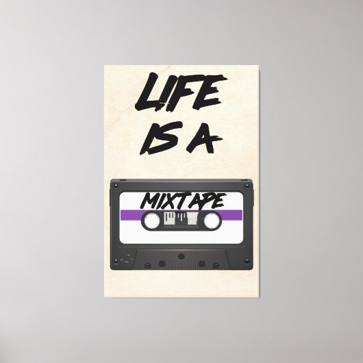 leven is een mixtape inspirerende quote canvas afdruk (Voorkant)