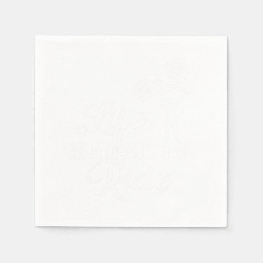 Leven Is Een Mooie Rit BMX Fiets Wielrenner Servet (Voorkant)