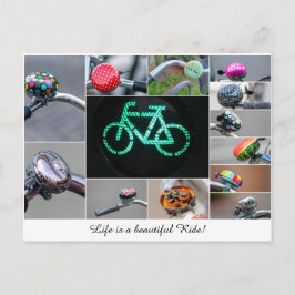 Leven is een mooie rit op een fiets! briefkaart
