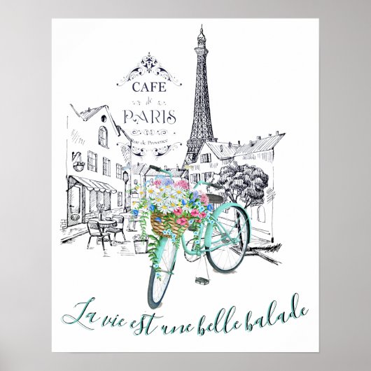 Leven is een mooie rit poster (Voorkant)