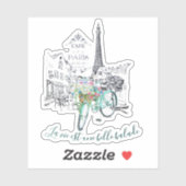 Leven is een mooie rit sticker (Vel)