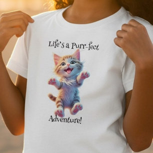 Leven is een perfect avontuur Mooie vliegende kitt T-shirt