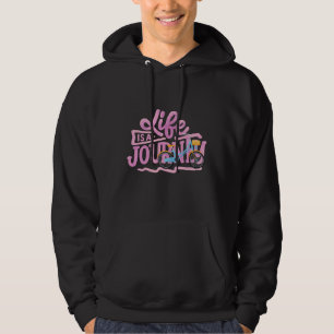 Leven is een Reis Motiverende Fiets Grafisch Hoodie