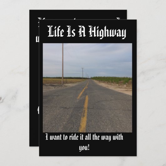 Leven is een snelweg aanpasbare kaart, (Voorkant / Achterkant)