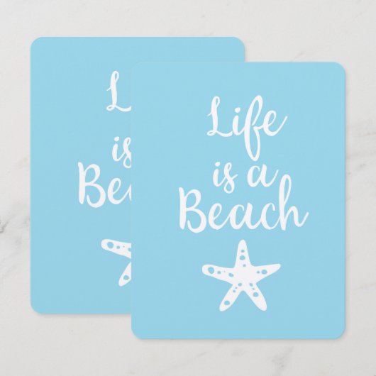 Leven is een strand (Voorkant / Achterkant)