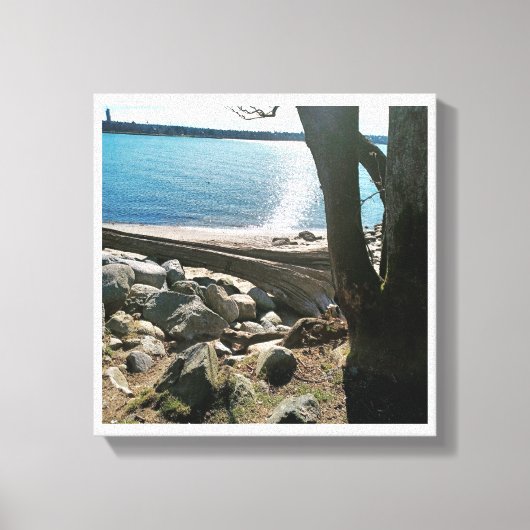 Leven is een strand canvas afdruk (Voorkant)