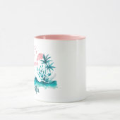 Leven is een strand Gefunny Surfer Meisje Citaat P Mok (Midden)