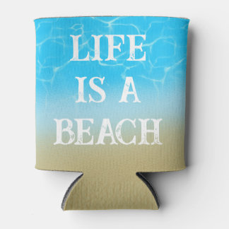 Leven is een strand grappige tote tas zomer cadeau blikjeskoeler