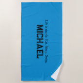 Leven is Eenvoudige Badhanddoek (Voorkant)