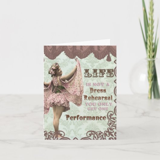  leven is geen kledingrepetitie kaart (Voorkant)