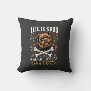 Leven Is Goed Affenpinscher Hond Gekruiste Botten Kussen
