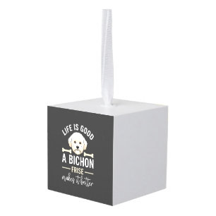 Leven Is Goed Bichon Frise Hondenbotten Witte Vach Decoratie