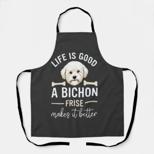 Leven Is Goed Bichon Frise Hondenskeletten Witte V Schort