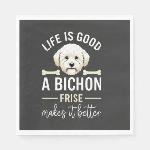 Leven Is Goed Bichon Frise Hondenskeletten Witte V Servet