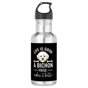 Leven Is Goed Bichon Frise Hondenskeletten Witte V Waterfles