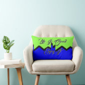 Leven is Goed Geniet Ervan Groen Blauw Lendekussen Kussen (Stoel)