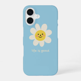 Leven is goed leuk madeliefje iphone 16 hoes. hoesje