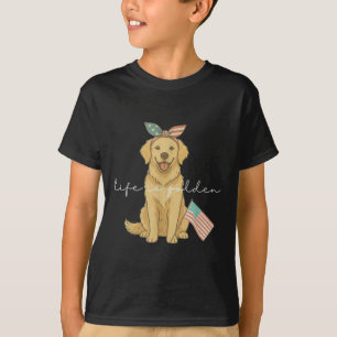 Leven is goud 4 juli Amerikaanse vlag T-shirt