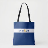 Leven is goud Honden Reis Tassen -Navy (Voorkant)
