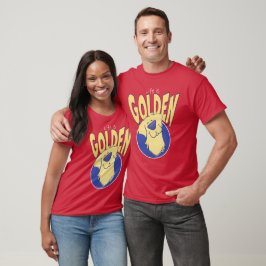 Leven is Gouden Grafische Hond Custom Volwassenen T-shirt