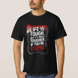 Leven Is Hard - Grappige Sarcastische Typografie O T-shirt