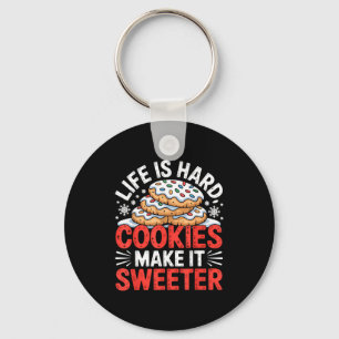 Leven Is Hard Koekjes Maken Het Zoeter Grappig Bak Sleutelhanger